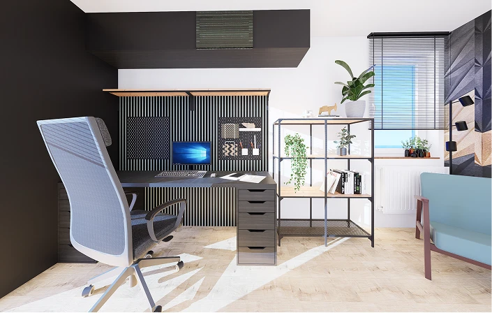 wnętrze przestrzeni biurowej