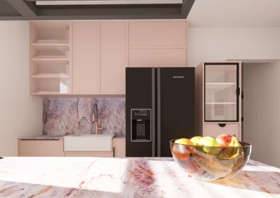 wizualizacja wnętrza kuchni wykonany przez Inmidja