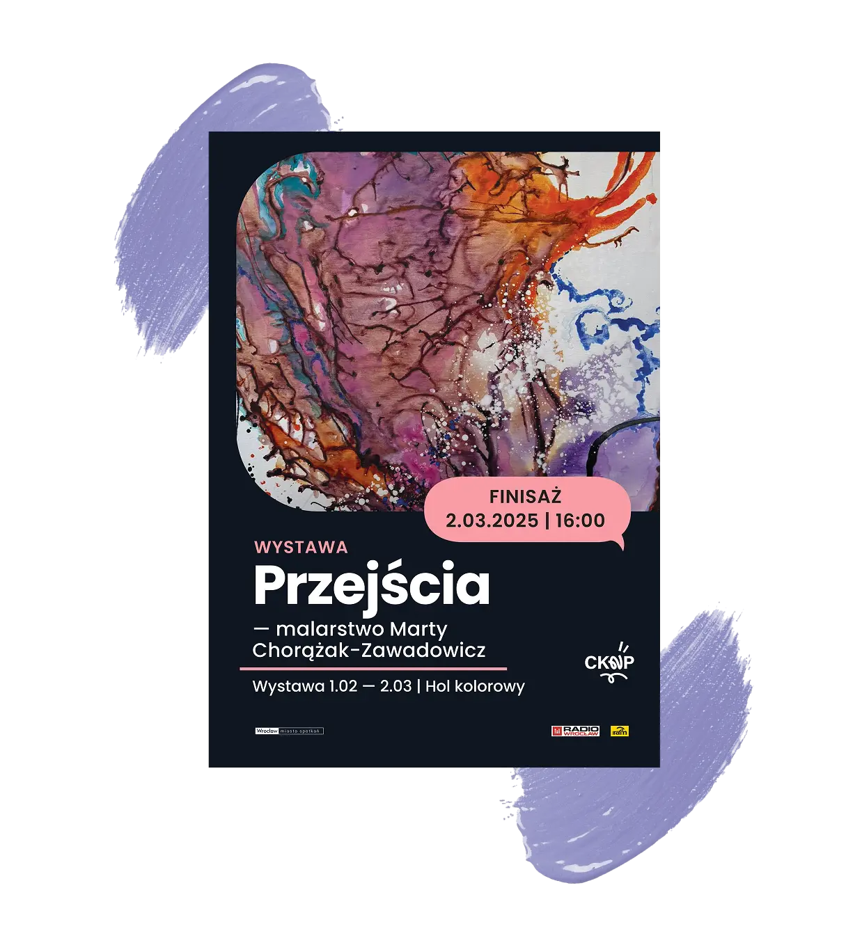 plakat wystawy "Przejścia"